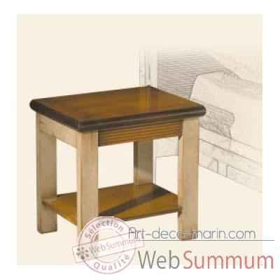 Table de chevet, poque 19me, avec patine - 45 x 45 x 35 cm - LI-130pc