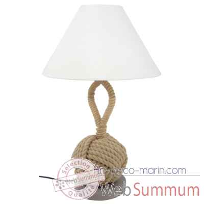 Lampe cordage touline - h : 56 cm - e27 Produits marins Web Summum -2938