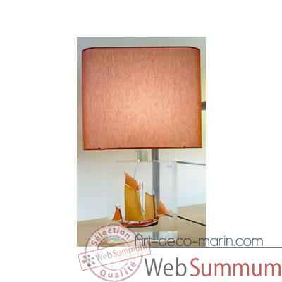Petite Lampe Rectangle Chaloupe Can 23 Rouge Abat-jour Rectangle Rouge-103