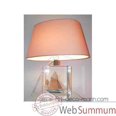 Petite Lampe Ovale Thonier Gx Abricot Abat-jour Ovale Abricot-96