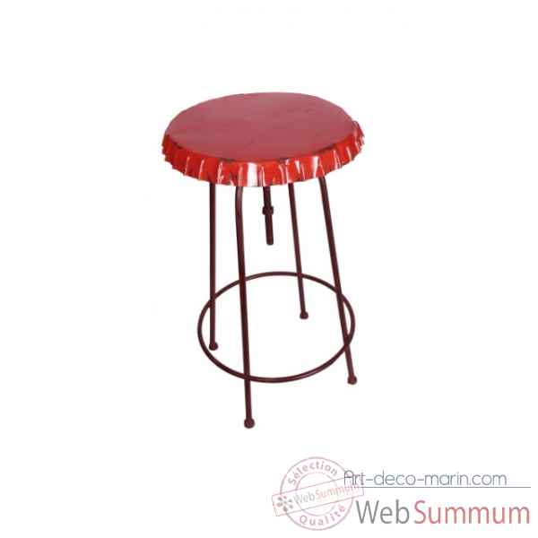 Table haute plateau capsule rouge Antic Line -SEB12333