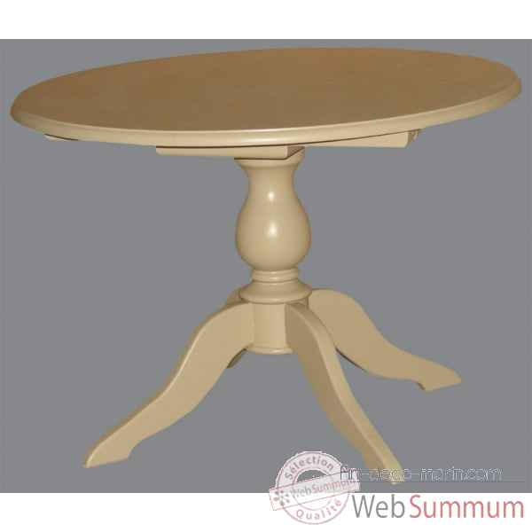 Table pied central 1 rallonge Antic Line -CD439