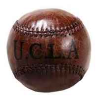 Balle de bas e-ball ucla 1958 en cuir couleur cigare h 100 x 100 x 100 Arteinmotion COM-PAL0003