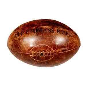 Balle de rugby en cuir couleur cigare h 210 x 280 x 210 Arteinmotion COM-PAL0018