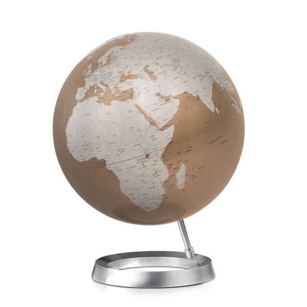 Globe non lumineux en anglais vision brun metalise