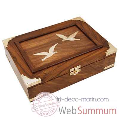 Boîte de rangement bois Produits marins Web Summum -web0225