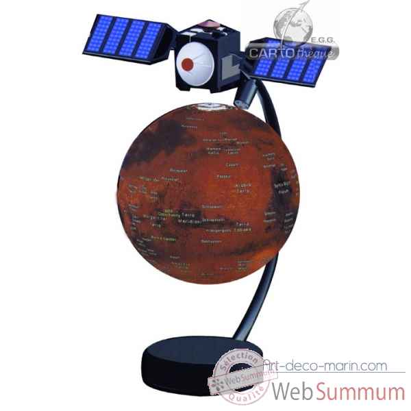 Globe 15 cm magnetique flottant mars Cartotheque EGG -SLMF15MARS