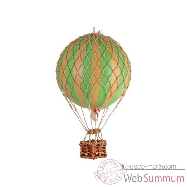 Ballon, mini montgolfiere Vert 8 cm -AP160G