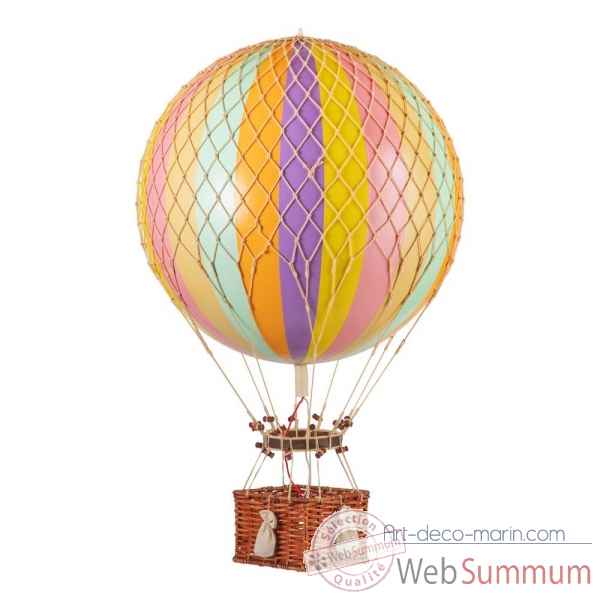 Ballon Jules Verne, montgolfiere arc-en-ciel pastel Decoration Marine AMF -AP168F