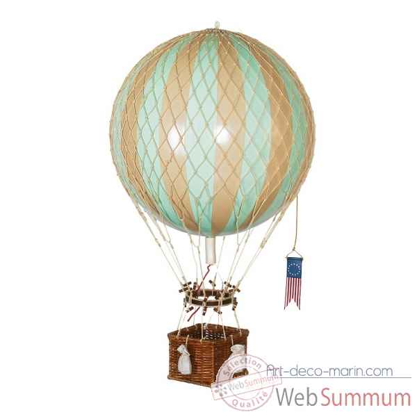 Royal aero, replique Montgolfiere Ballon 32cm menthe Decoration Marine AMF -AP163M