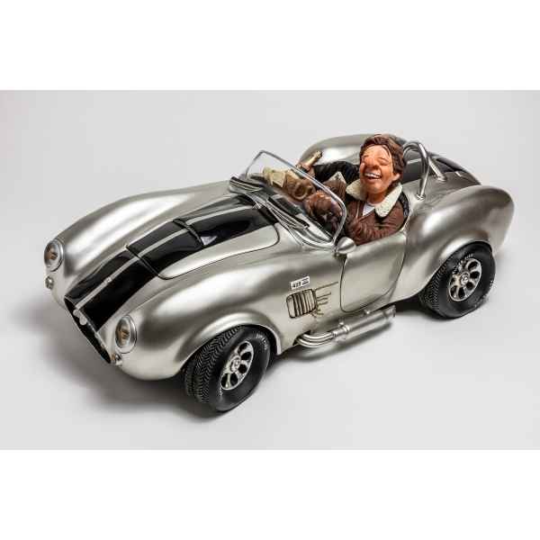 Figurine voiture shelby cobra 427 silver large Forchino -FO85083