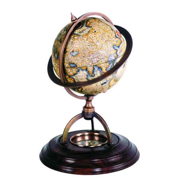 Globe Terrestre Support Boussole -amfgl019