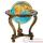 Cartothèque EGG-Globe Ligne Prestige lumineux, sphère 51 cm Duo en verre de cristal, pied corbeil noyer-CO205150