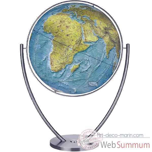 Globe géographique Columbus lumineux - modèle Magnum - sphère 111 cm Duorama, pied acier-CO2111182