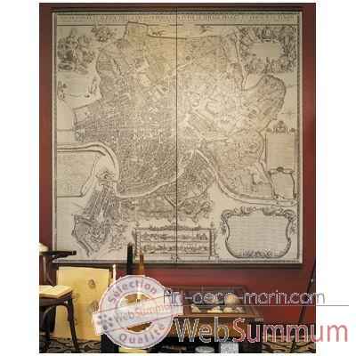 Panneaux Imprimés Carte de Rome 1676 -amfmc808