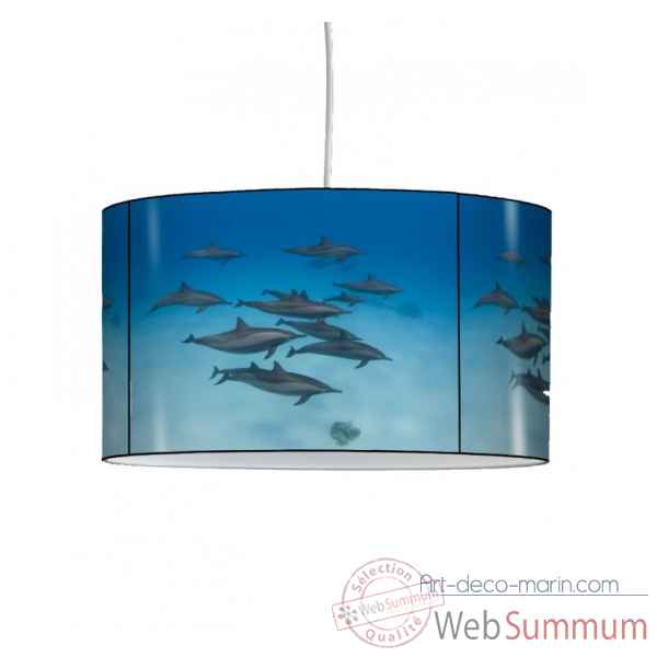 Lampe suspension faune marine dauphins -FM1322SUS