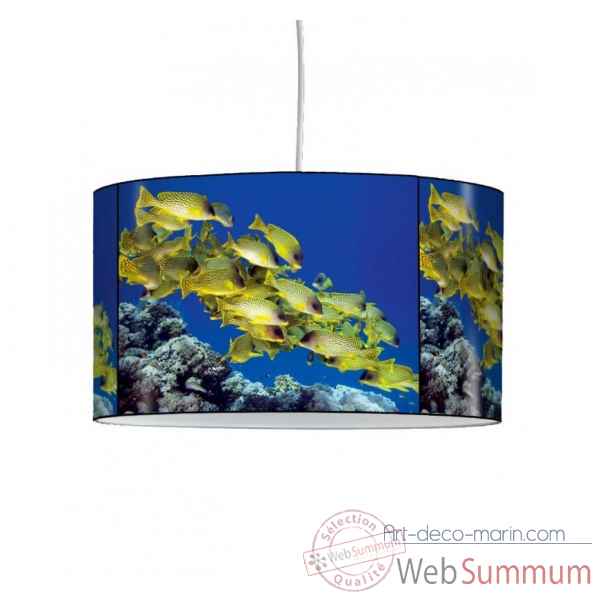 Lampe suspension faune marine poissons tropicaux -FM1210SUS