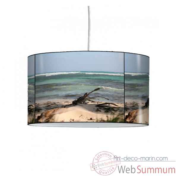 Lampe suspension marine bois flotte -MA1425SUS