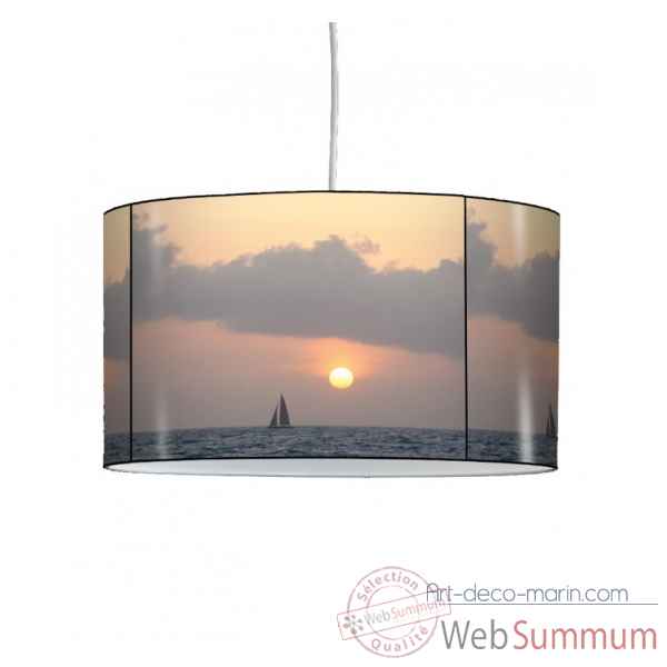 Lampe suspension marine voilier et soleil -MA1446SUS