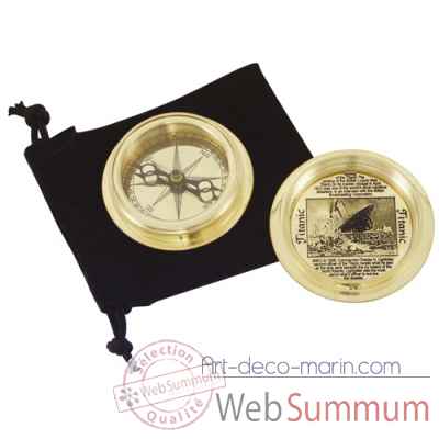 Boussole lb, o 6,5 cm, pochette noire Produits marins Web Summum -2210