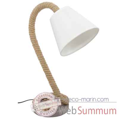Lampe cordage - h : 49 cm - ampoule e14 Produits marins Web Summum -2937